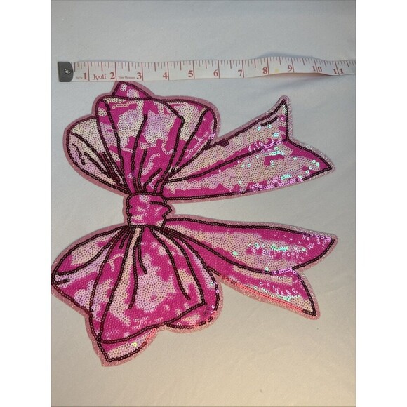 Light Pink And Hot Pink Bow For Use With Heat Press - Picture 4 of 9